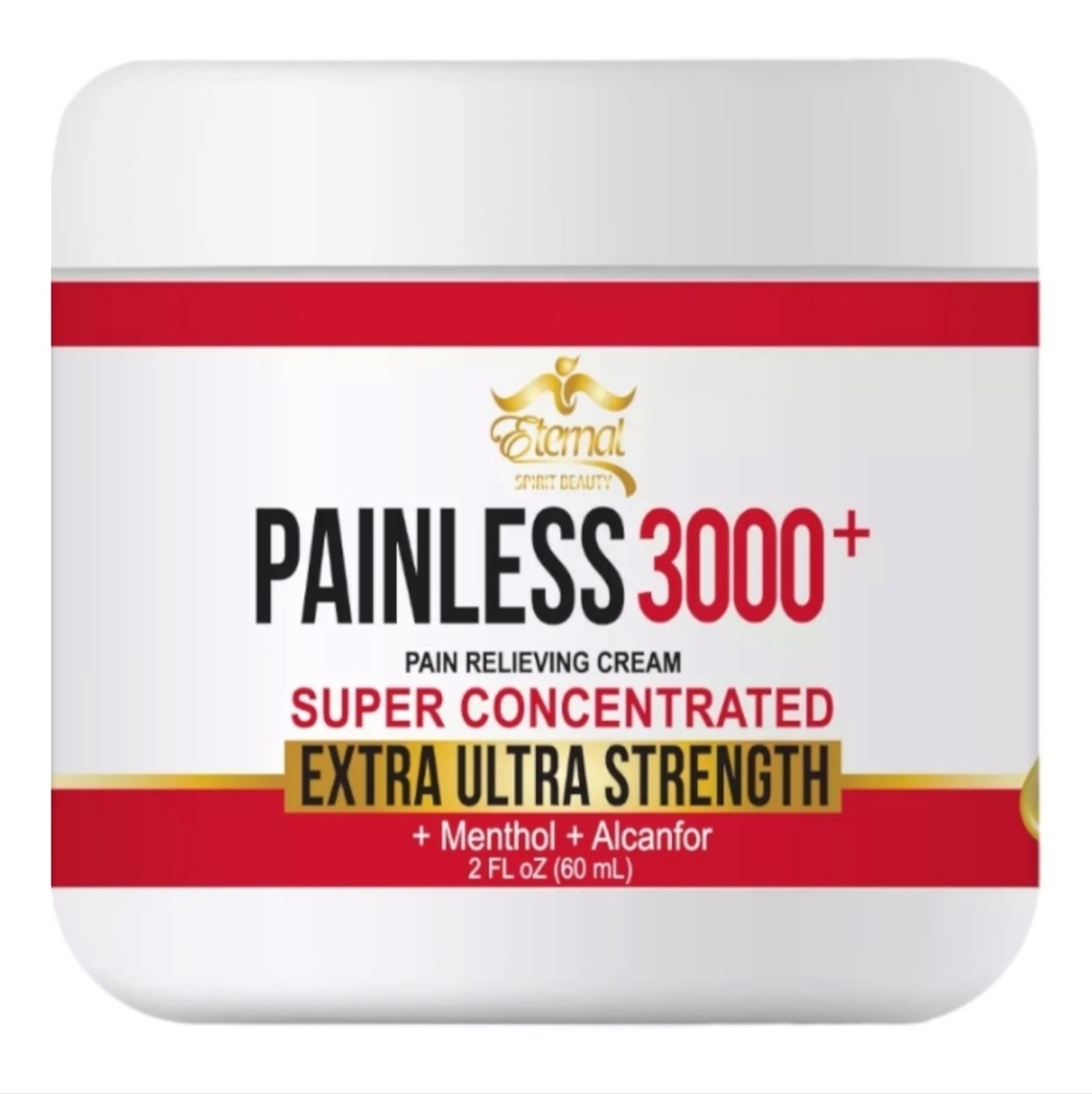 1x Painless High concentrate  pain relieving cream Oil 3000. Menthol, C-B-D…